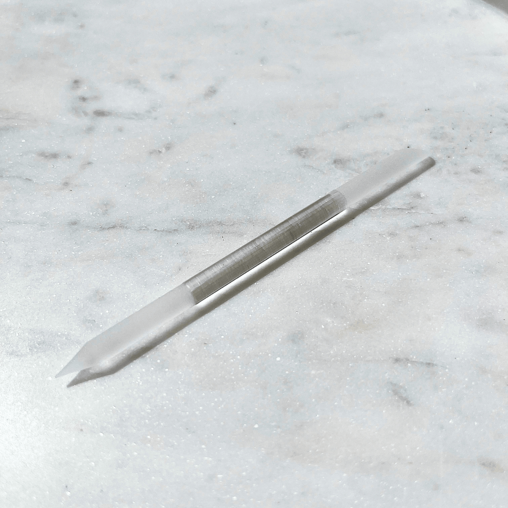 Signature Glass 2-in-1 Cuticle Pusher by The Lazy Mani